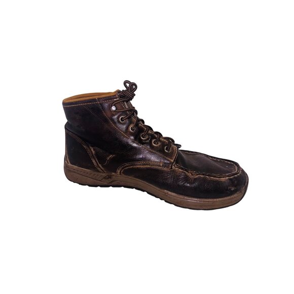 Carhartt CMX4023 Leather Work Boots Brown 13 Moc Soft Toe Lug Bottom Waterproof - Picture 10 of 13